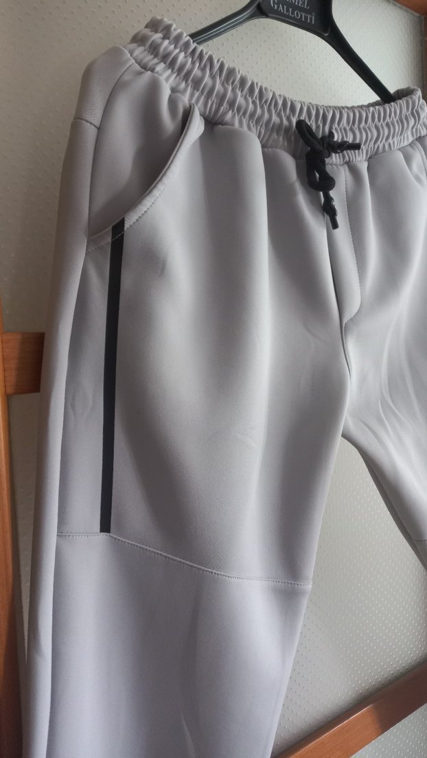 Gri Erkek Outdoor Sweatpants Fermuarlı Cepli - Görsel 5