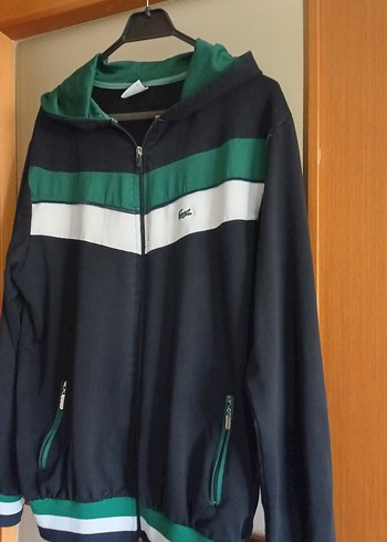 Fermuarlı Yeşil Siyah Erkek Sweatshirt - Görsel 4