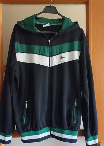 Fermuarlı Yeşil Siyah Erkek Sweatshirt - Görsel 3