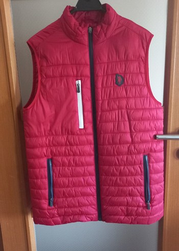 Kırmızı Fermuarlı Erkek Spor Yelek - Görsel 3