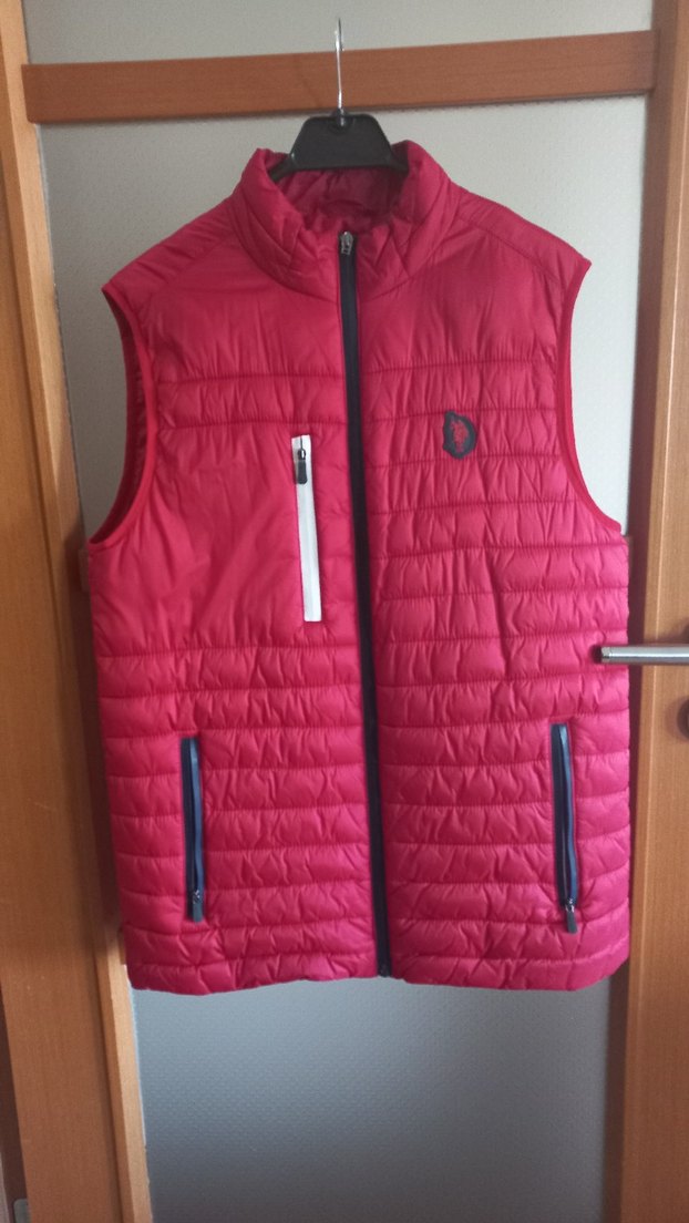 Kırmızı Fermuarlı Erkek Spor Yelek - Görsel 3