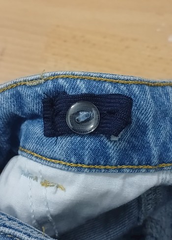 Kız Çocuk Mavi kuromili Bol Kesim Kot Pantolon - Görsel 3