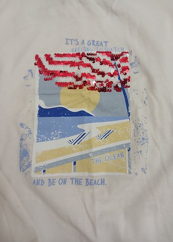 Beyaz Baskılı Uzun Kollu Çocuk Tişörtü - Görsel 2