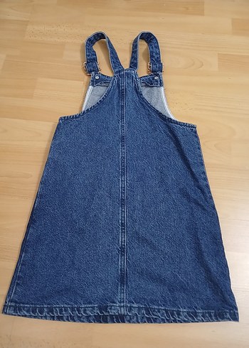 Kiz Çocuk Kot Etekli Tulum - Görsel 2