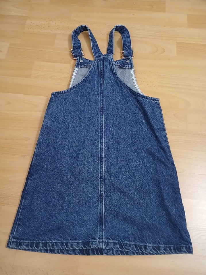 Kiz Çocuk Kot Etekli Tulum - Görsel 2