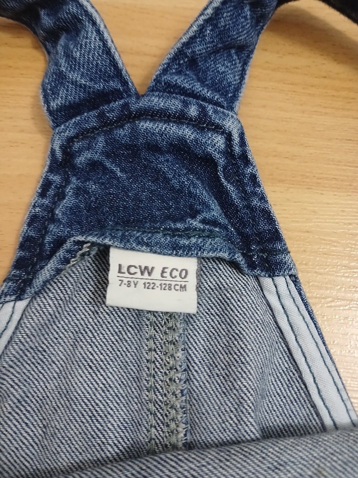 Kiz Çocuk Kot Etekli Tulum - Görsel 3