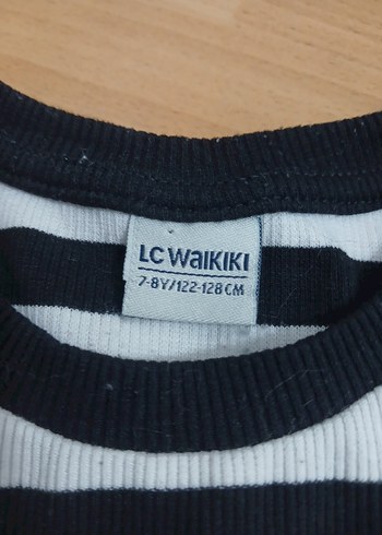 Kiz Çocuk Siyah Beyaz Çizgili Uzun Kollu Tişört - Görsel 2