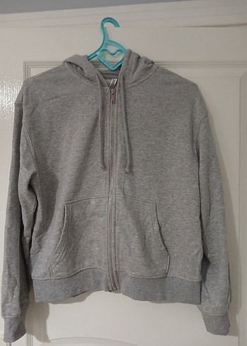 H&M H&M Gri Fermuarlı Kadın Sweatshirt