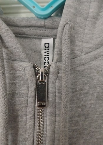 s Beden H&M Gri Fermuarlı Kadın Sweatshirt
