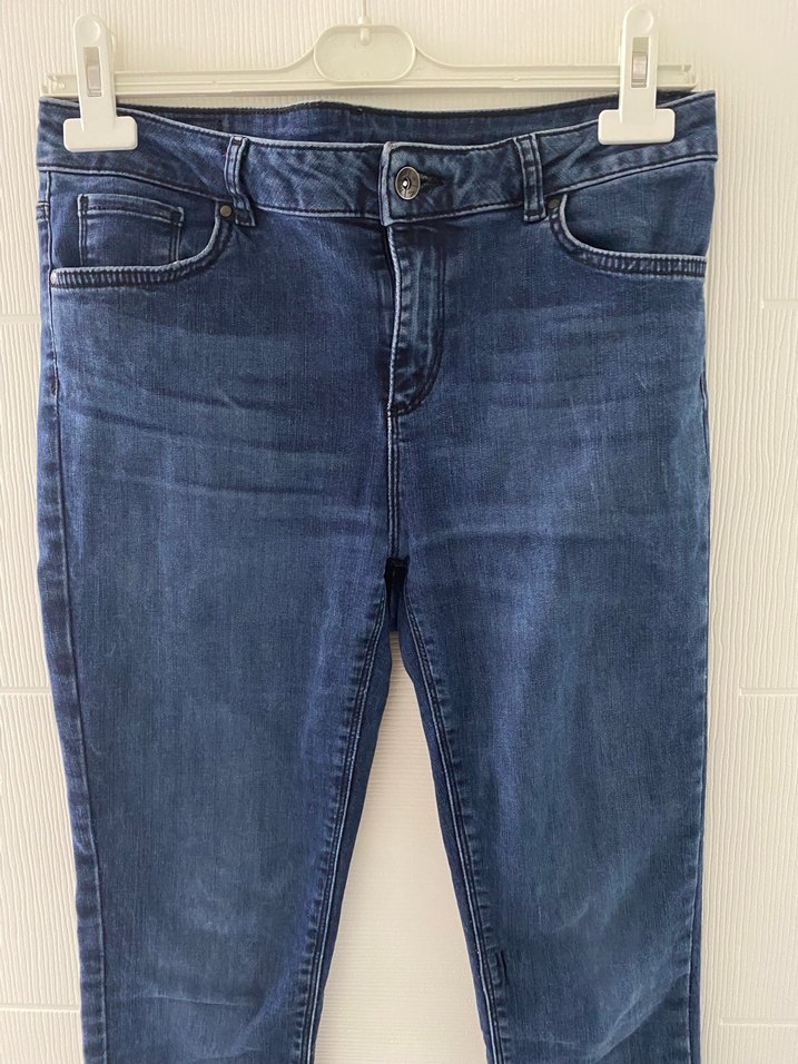 Lacivert Rahat Kesim Kadın Denim Pantolon - Görsel 3