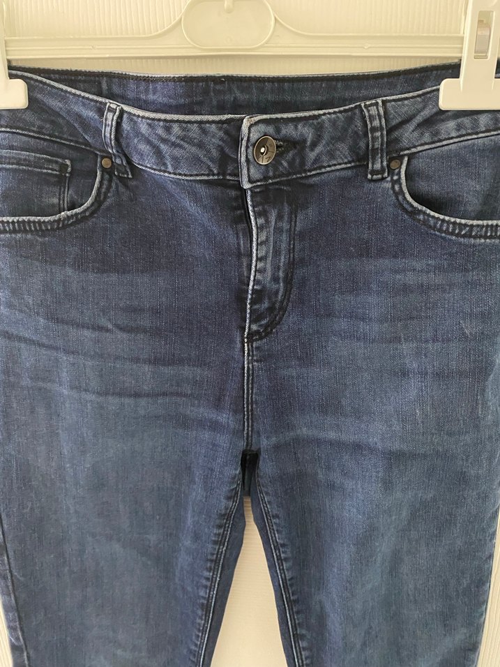 Lacivert Rahat Kesim Kadın Denim Pantolon - Görsel 4