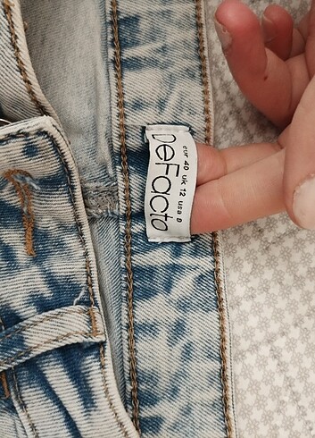 40 Beden Buz mavisi kot pantalon