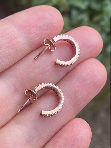 Sterling silver Zirkon Taşlı Gümüş Halka Küpe
