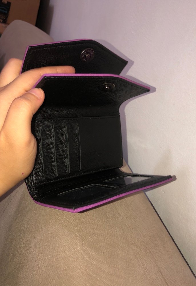 Mor Deri Tokalı Kadın Cüzdanı - Görsel 3