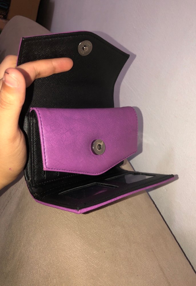 Mor Deri Tokalı Kadın Cüzdanı - Görsel 4