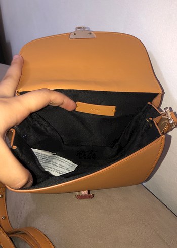 Bej Deri Kadın Omuz Çantası - Görsel 3