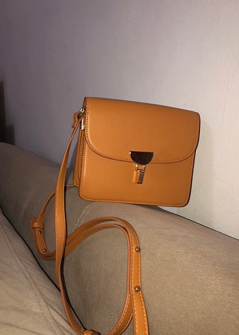 Bej Deri Kadın Omuz Çantası - Görsel 2