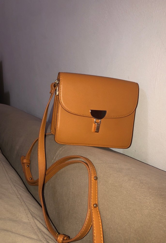 Bej Deri Kadın Omuz Çantası - Görsel 2