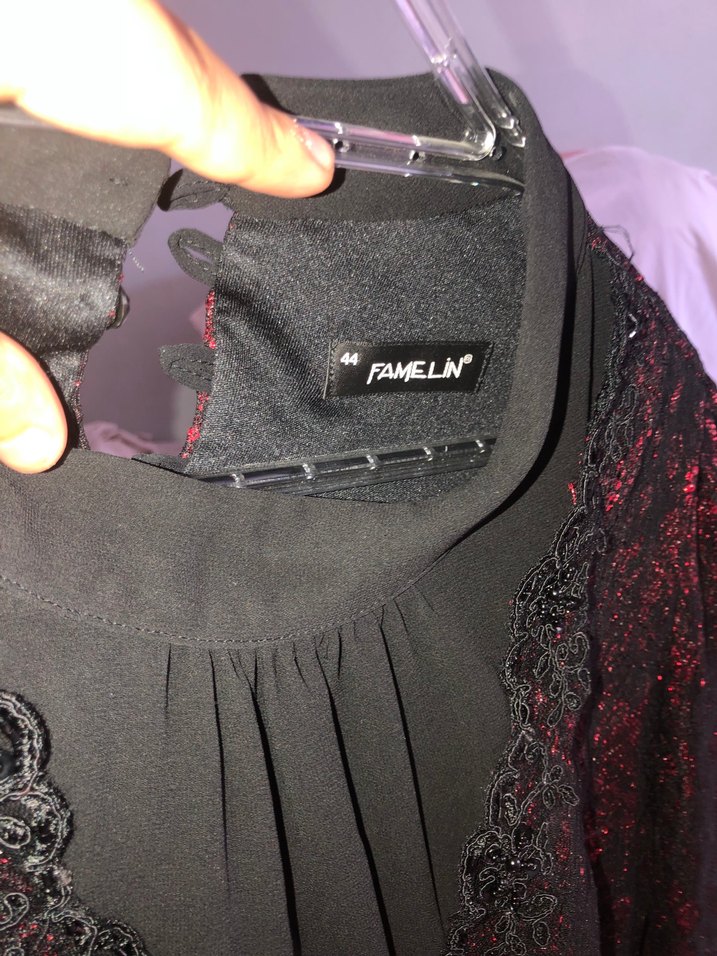 Bordo Uzun Kollu Gotik Uzun Elbise - Görsel 4