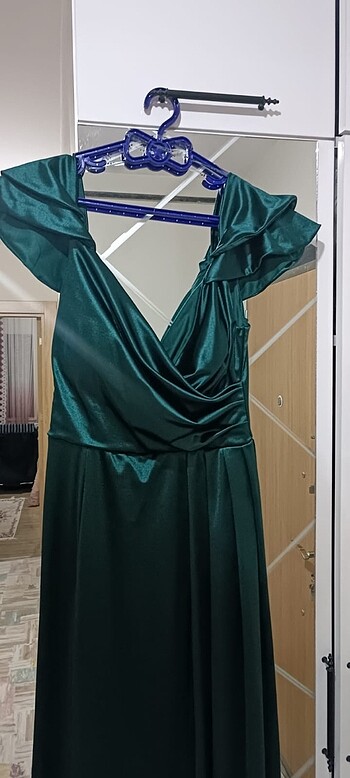 Yeşil uzun abiye