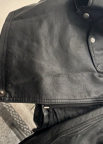 Siyah Deri Erkek  Ceket - Görsel 4