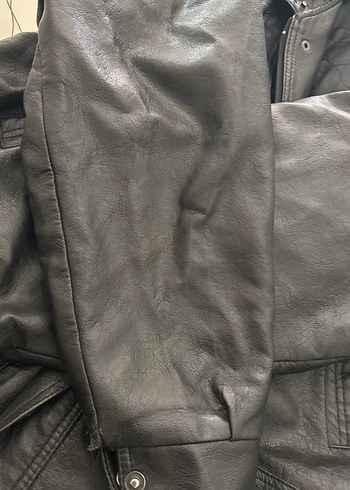 Siyah Deri Erkek  Ceket - Görsel 9