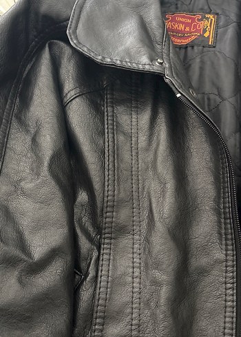 Siyah Deri Erkek  Ceket - Görsel 14