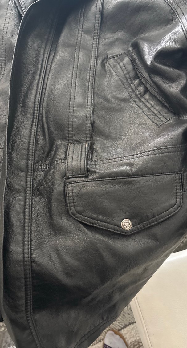 Siyah Deri Erkek  Ceket - Görsel 2