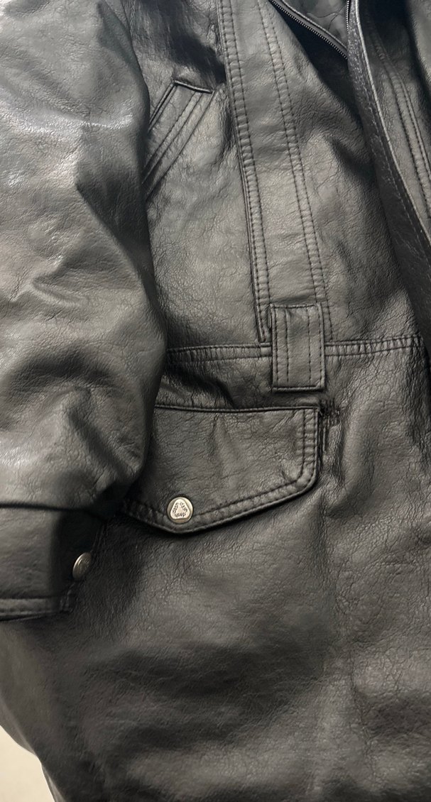 Siyah Deri Erkek  Ceket - Görsel 3