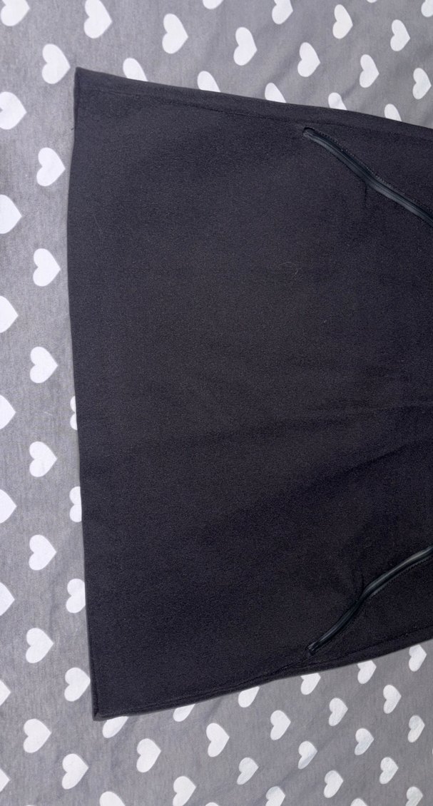 Siyah Mini Fermuarlı Kadın Etek - Görsel 4