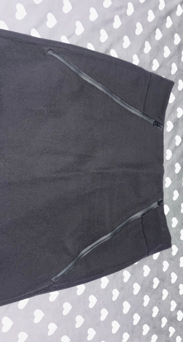 Siyah Mini Fermuarlı Kadın Etek - Görsel 3