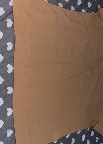 Bej Düğmeli Kısa Kollu Kadın Gömlek - Görsel 5