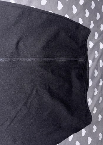 Fermuarlı Siyah Mini Etek - Görsel 3