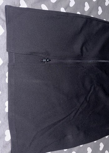 Fermuarlı Siyah Mini Etek - Görsel 4