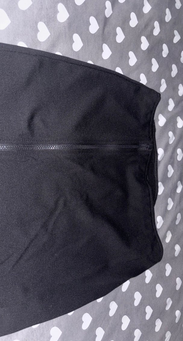 Fermuarlı Siyah Mini Etek - Görsel 3