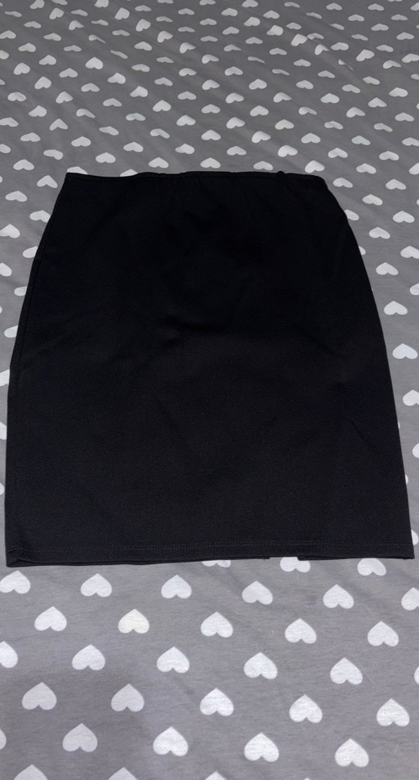 Fermuarlı Siyah Mini Etek - Görsel 5