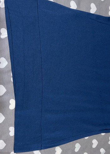 Dantel Detaylı Lacivert Kadın Kısa Kollu Bluz - Görsel 7