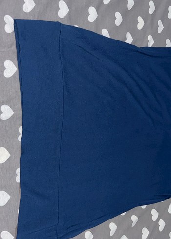 Dantel Detaylı Lacivert Kadın Kısa Kollu Bluz - Görsel 4