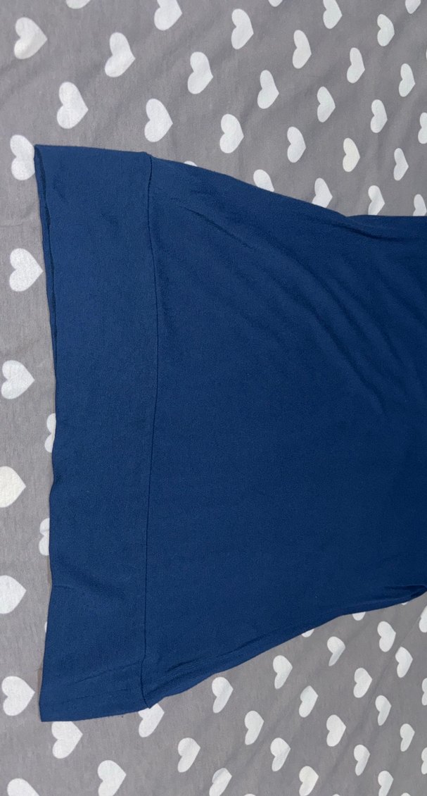 Dantel Detaylı Lacivert Kadın Kısa Kollu Bluz - Görsel 4