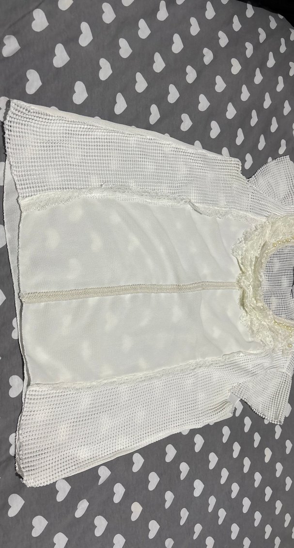 Dantel Detaylı Beyaz Kolsuz Bluz - Görsel 4