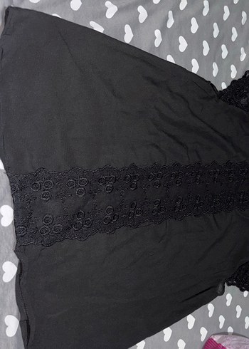 Kadın Siyah Dantel Detaylı V Yaka Bluz - Görsel 8