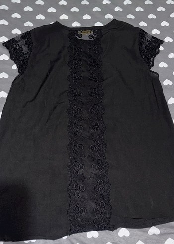 Kadın Siyah Dantel Detaylı V Yaka Bluz - Görsel 6