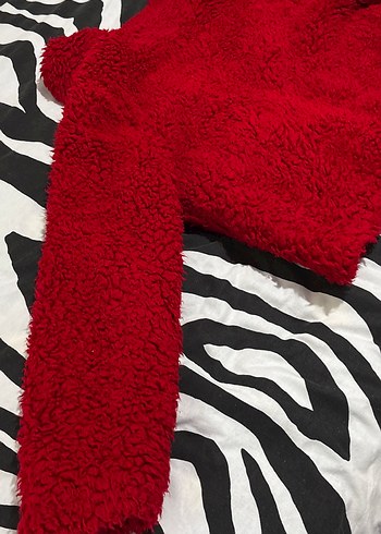 Vitrin marka Kırmızı Kürk Detaylı Kadın Ceket - Görsel 11