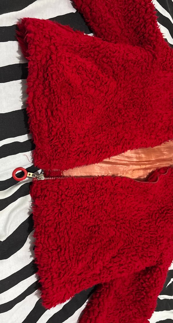 Vitrin marka Kırmızı Kürk Detaylı Kadın Ceket - Görsel 5