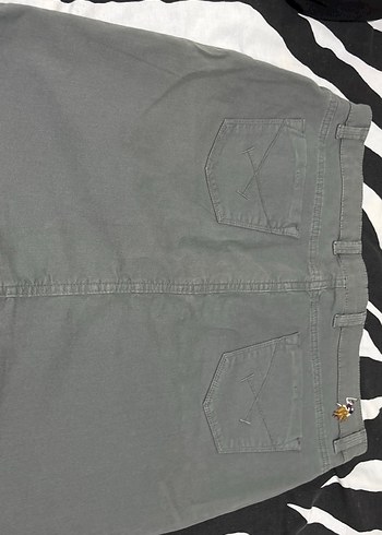 Gri Kot Kemerli Mini Etek - Görsel 5