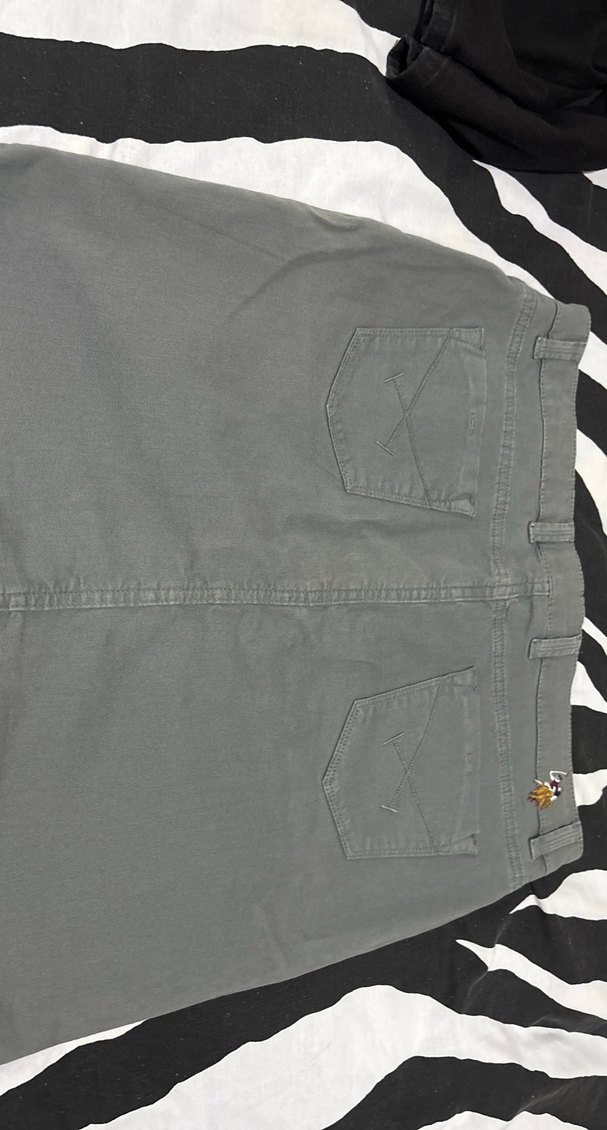 Gri Kot Kemerli Mini Etek - Görsel 5