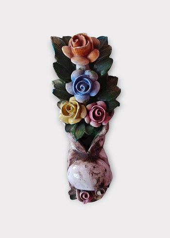  Beden çeşitli Renk Vintage Capodimonte Çiçekli Dekoratif Biblo