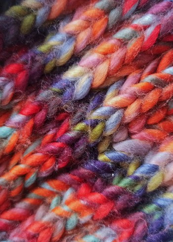 Renkli Örgü Yumuşak Kadın Bere - Görsel 4