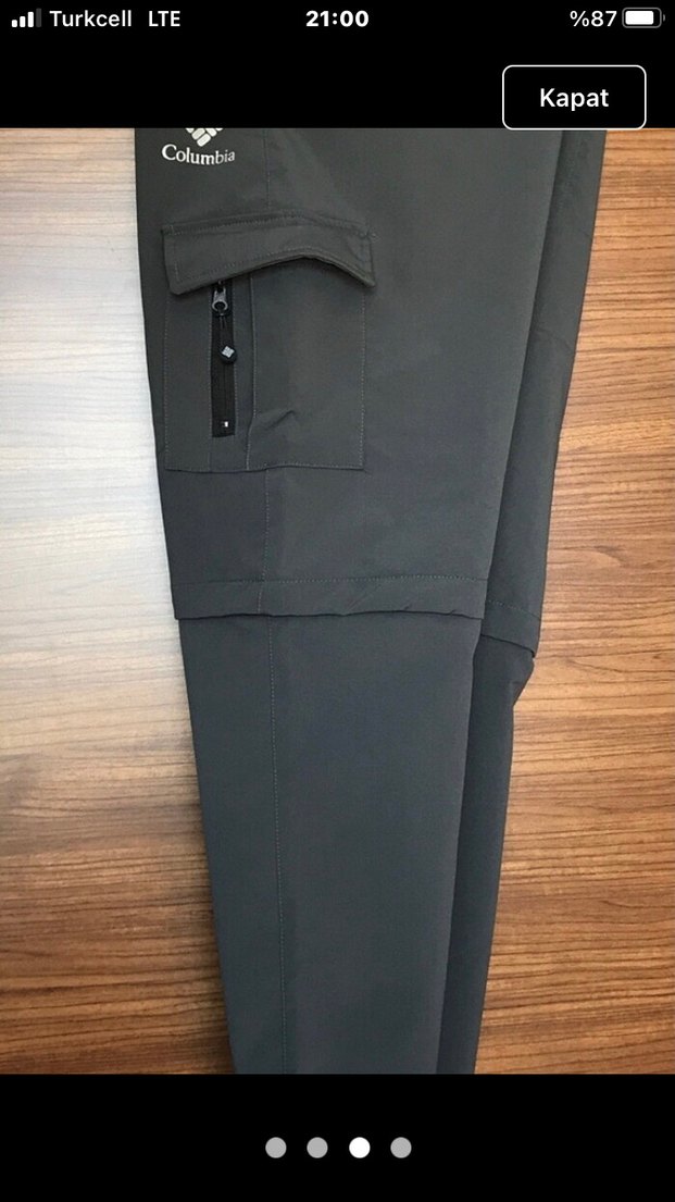 Columbia Yeşil Fermuarlı Erkek Pantolon - Görsel 4