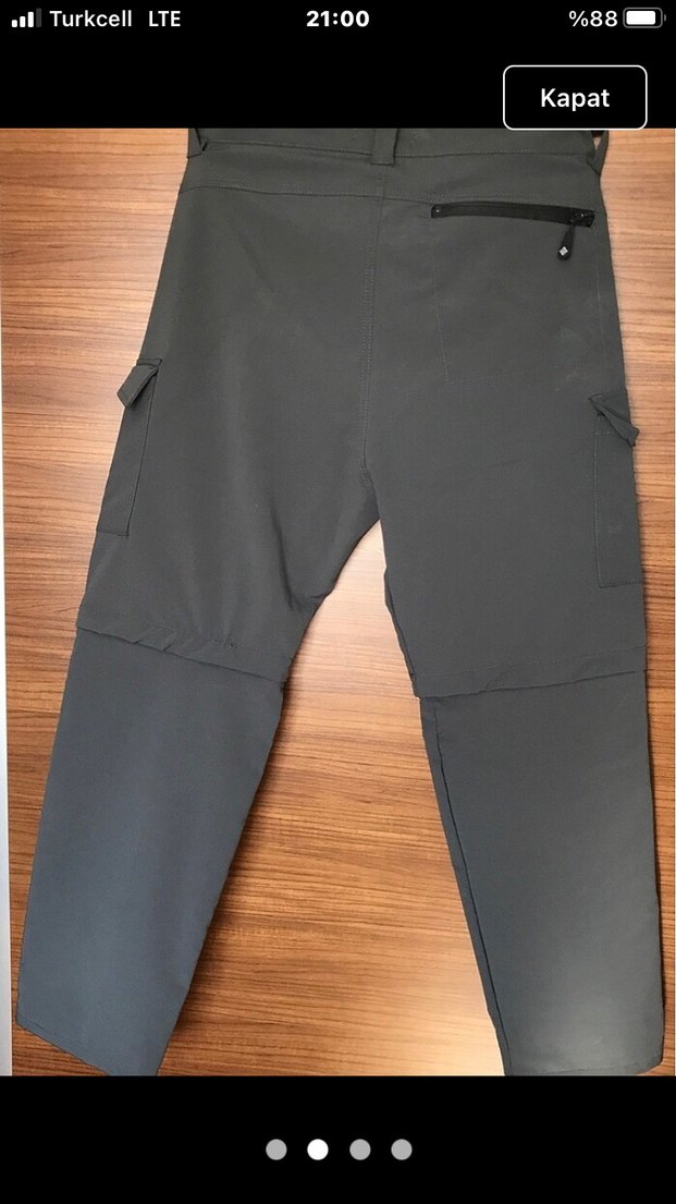 Columbia Yeşil Fermuarlı Erkek Pantolon - Görsel 3